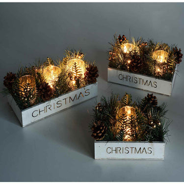 CENTROTAVOLA CON CANDELE NATALE