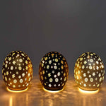 LAMPADA A SFERA IN VETRO DECORATO